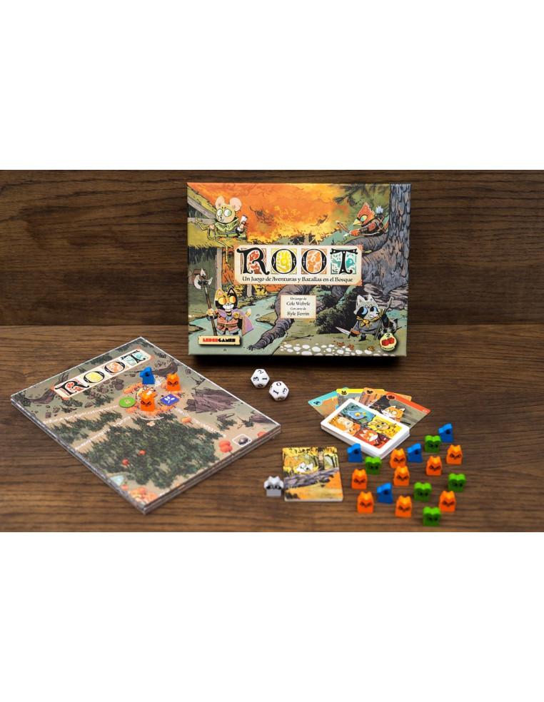 Root. Juego de Mesa  - Juego de aventura asimétrico en el que los jugadores se enfrentan por el dominio de un bosque poblado por
