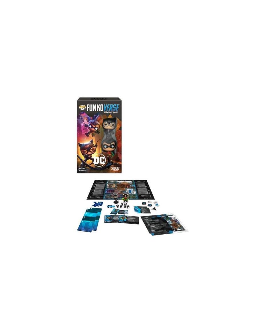 Juego de estrategia Pop Funkoverse Catwoman y Robin DC. Funkoverse
