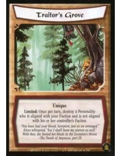 Traitor's Grove FOIL - Singular. Limited: Target a Personality who has your Faction trait and does not have his controller’s Fa
