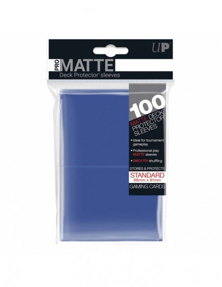 Fundas Ultra Pro Matte Azules 100. (66x91 mm) tamaño estándar