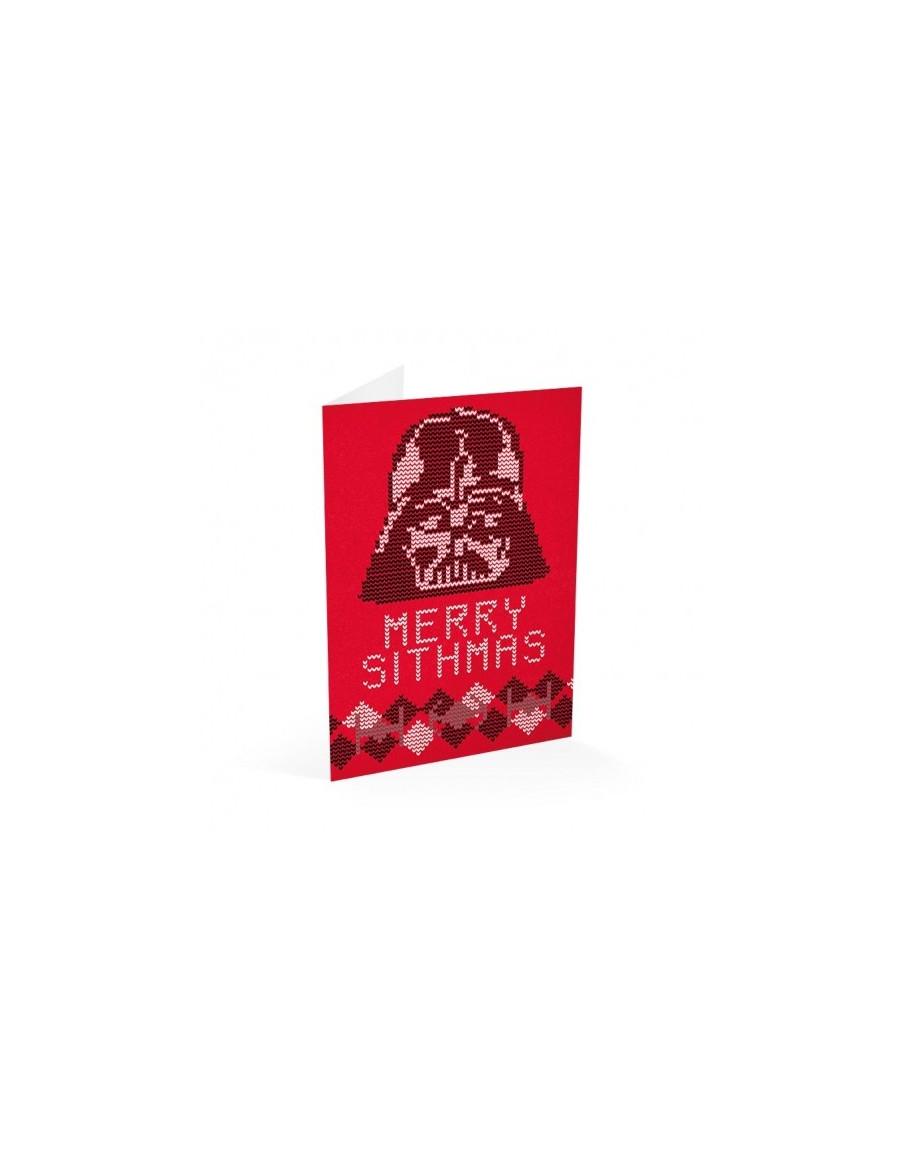 Tarjeta Felicitación Navidad Darth Vader  - 