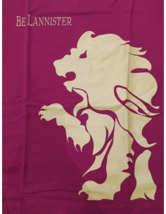 T-Shirt Be Lannister Red. A Game of Thrones (Men / Women)  - Camiseta Lannister impresa por la parte delantera, lateral y traser