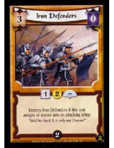 Iron Defenders  - Destroy Iron Defenders if this unit assigns or moves into an attacking army.
