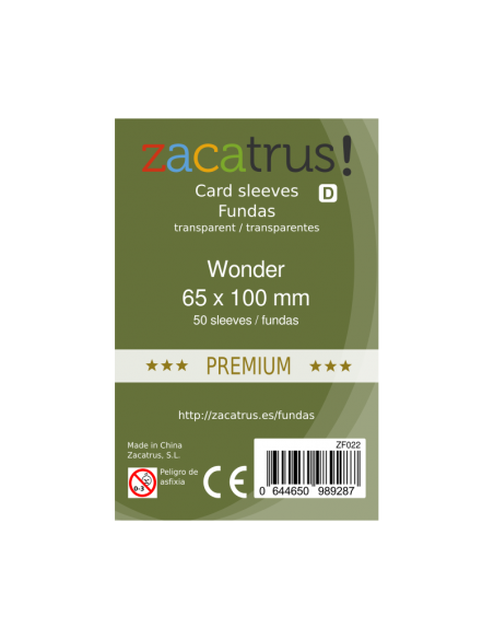 Fundas Zacatrus Wonder Premium (65 mm x 100 mm) (55 uds)