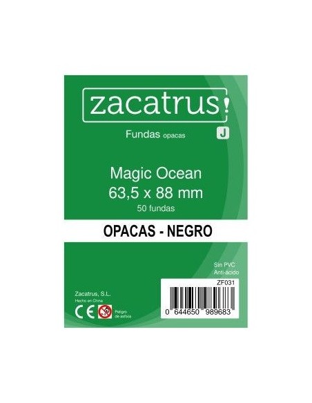 Fundas Zacatrus Magic Ocean (Standard: 63,5mm x 88 mm) Negro (50 uds)