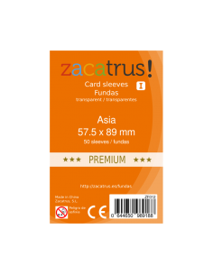 Fundas Zacatrus Asia Premium (57,5 mm x 89 mm) (55 uds)  - 13255 fundas gruesas tamaño 57.5x89 milímetros