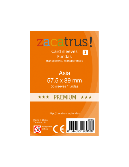 Fundas Zacatrus Asia Premium (57,5 mm x 89 mm) (55 uds)
