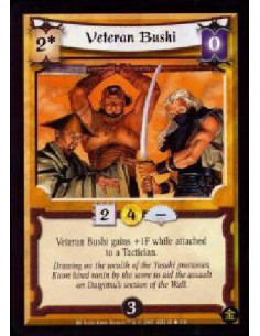 Veteran Bushi  - Veteran Bushi gains +1F while attached to a Tactician.