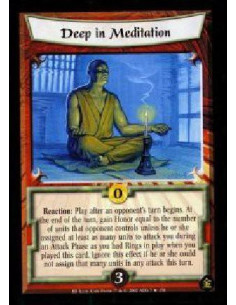 Deep In Meditation FOIL  - Reaction: Play after an opponent's turn begins. At the end of the turn, gain Honor equal to the numbe