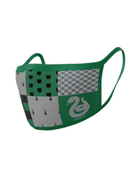 Pack 2 x Mascarilla reutilizable Slytherin. Harry Potter  - 