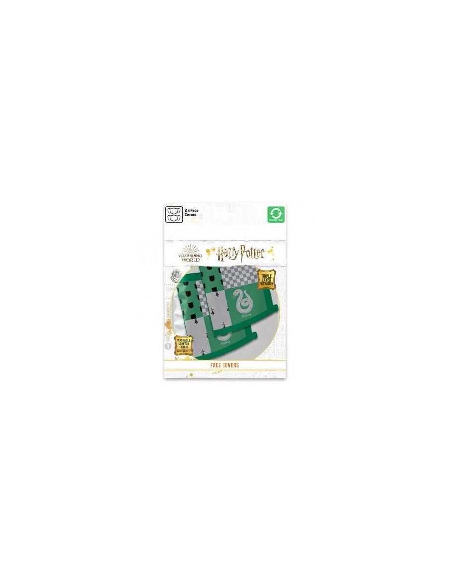Pack 2 x Mascarilla reutilizable Slytherin. Harry Potter  - 