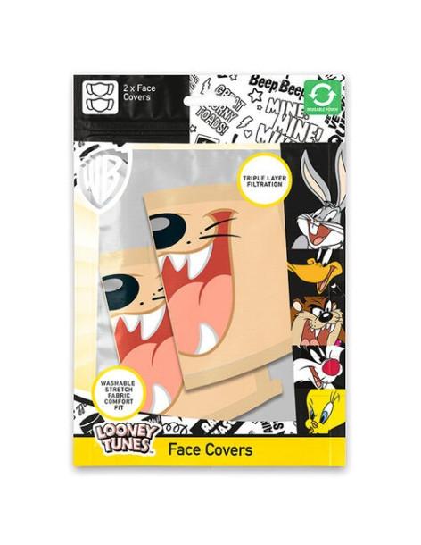 Pack 2 x Mascarilla reutilizable Taz - Diablo de Tasmania. Looney Tunes  -  2