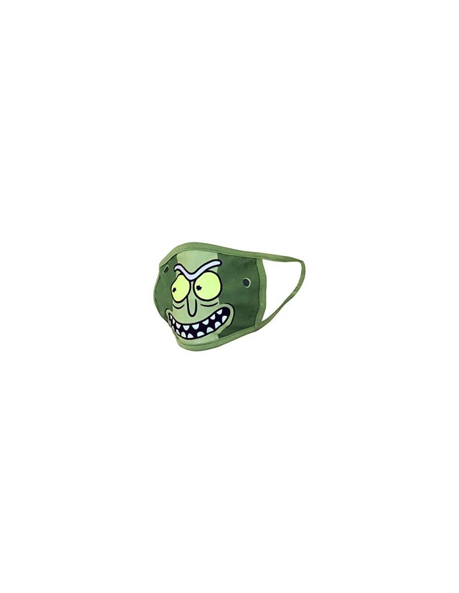 Pack 2 x Mascarilla reutilizable Pepinillo Rick. Rick y Morty  - Contiene 2 mascarillas reutilizables para Adulto