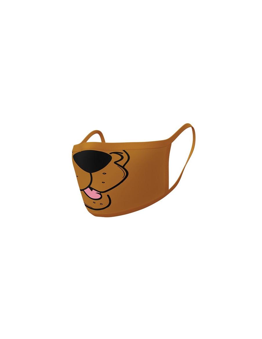 Pack 2 x Mascarilla reutilizable Scooby-Doo  - Contiene 2 mascarillas reutilizables de Scooby Doo