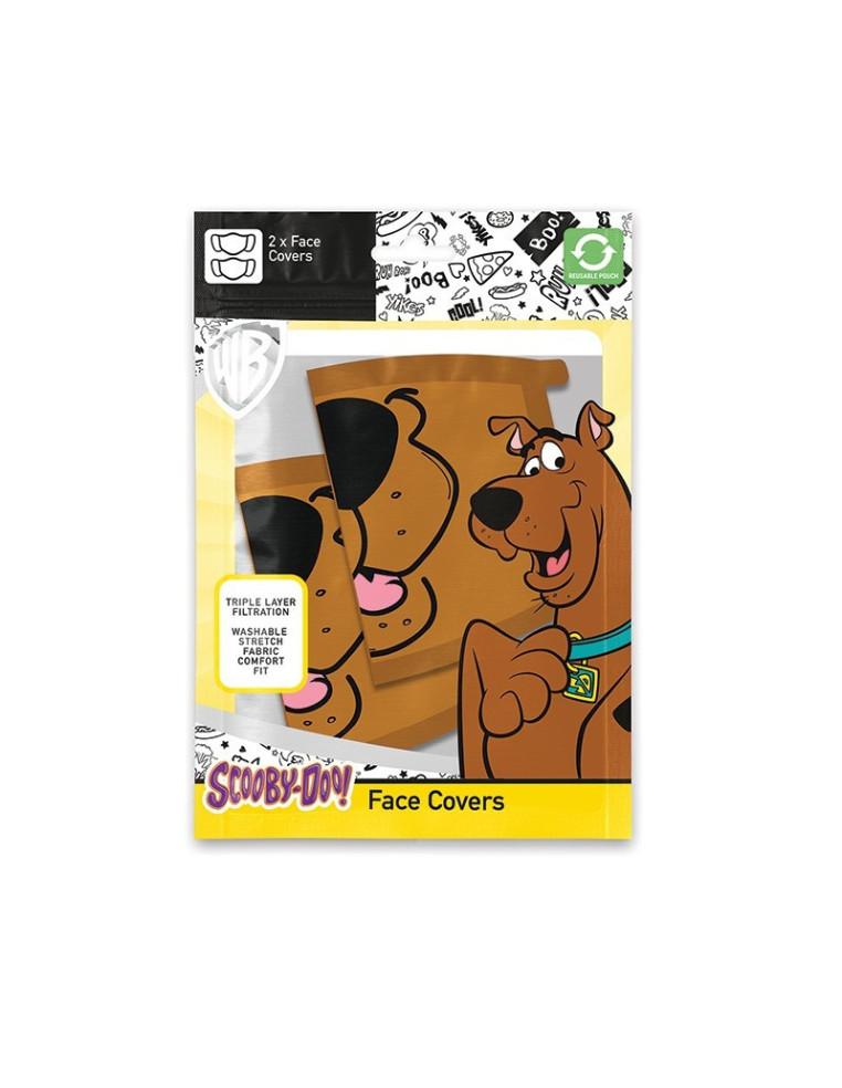 Pack 2 x Mascarilla reutilizable Scooby-Doo  - Contiene 2 mascarillas reutilizables de Scooby Doo