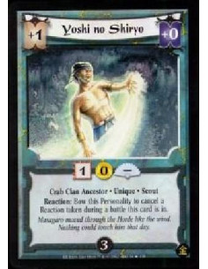 Yoshi no Shiryo FOIL  - Crab Clan Ancestor. Unique. Scout Reaction: Bow this Personality to cancel a Reaction taken during a bat