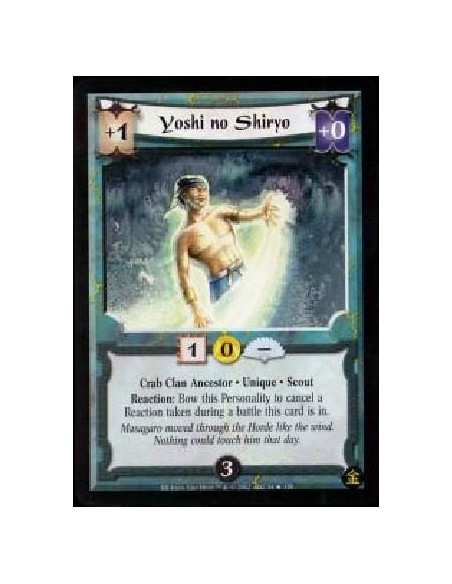 Yoshi no Shiryo FOIL  - Crab Clan Ancestor. Unique. Scout Reaction: Bow this Personality to cancel a Reaction taken during a bat