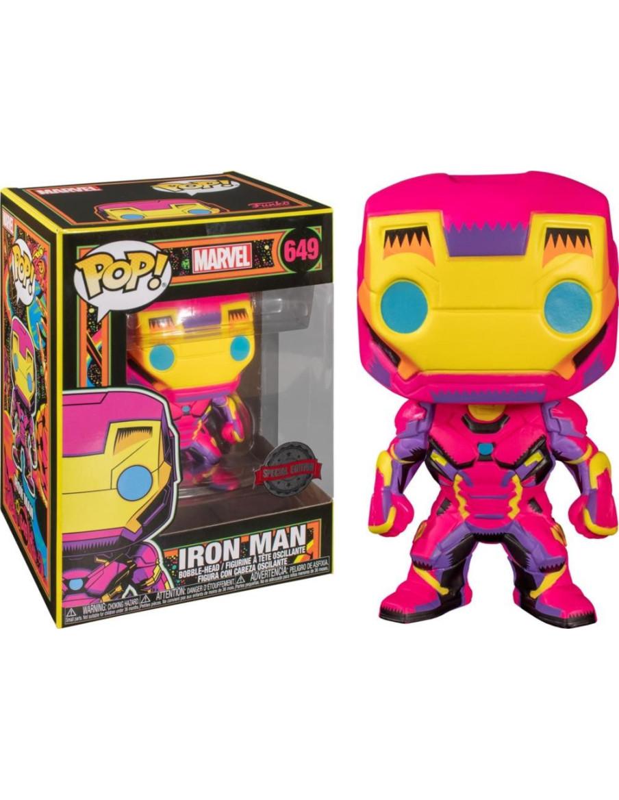 Funko Pop Iron Man. Marvel Black Light