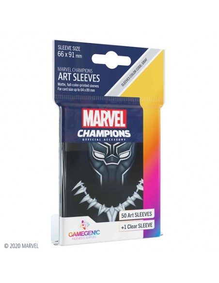Sleeves Black Panther. Marvel Champions. 66x91mm (50)