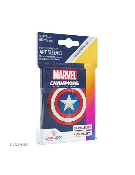 Fundas Capitán América. Marvel Champions. 66x91mm (50)