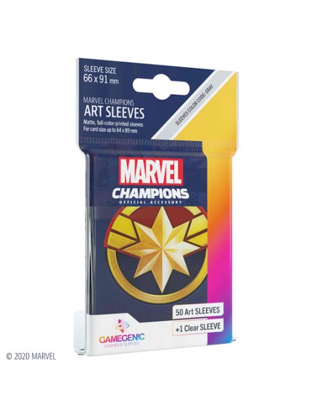 Fundas Capitana Marvel. Marvel Champions. 66x91mm (50)