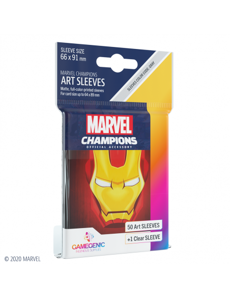 Fundas Iron Man. Marvel Champions. 66x91mm (50)