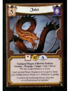 Jotei FOIL  - Unaligned Dragon of Reverse Fortunes. Creature. Shugenja. Unique Gain 4 Honor. Will not attach Followers or Items.
