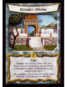 Kisada's Shrine FOIL - Unique Reaction: Bow Kisada's Shrine after one of your Samurai Personalities with Yu is destroyed to ret