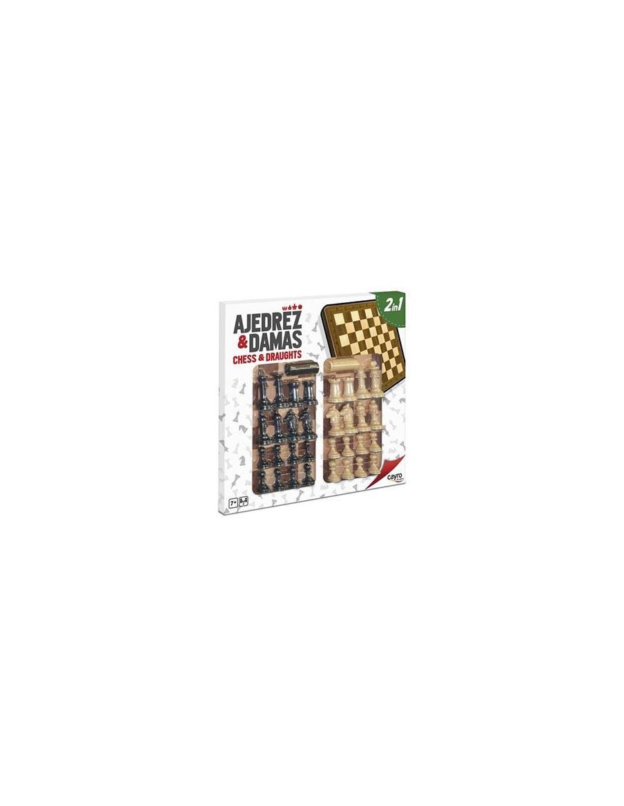 Tablero de Ajedrez y Damas con Piezas 40x40  - 