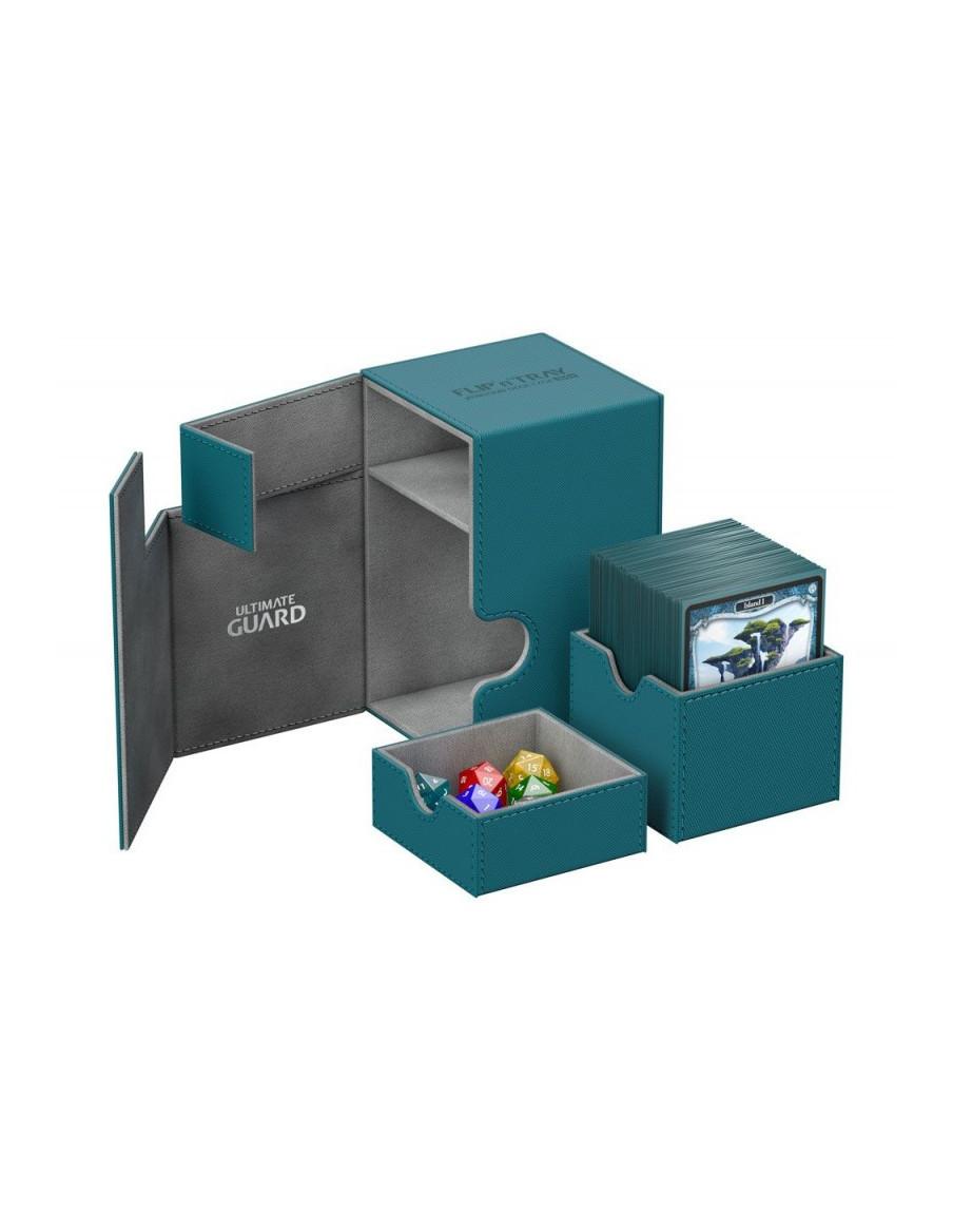 Flip'n'Tray Deck Case 80+ Standard Size XenoSkin Petrol Blue. Ultimate Guard  - 