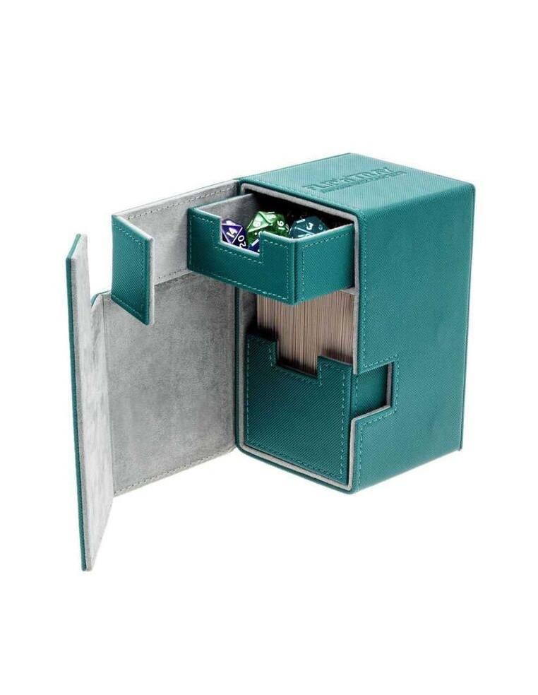 Flip'n'Tray Deck Case 80+ Standard Size XenoSkin Petrol Blue. Ultimate Guard  - 