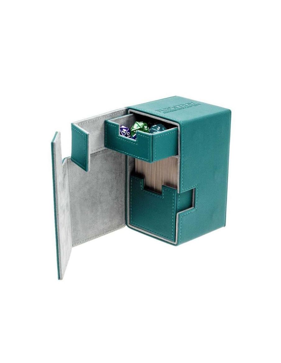 Flip'n'Tray Deck Case 80+ Standard Size XenoSkin Petrol Blue. Ultimate Guard  - 