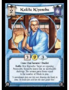Kakita Kiyonobu  - Crane Clan Samurai · Duelist. Battle: Bow Kiyonobu: Target an opposing Personality. Kiyonobu issues him an un