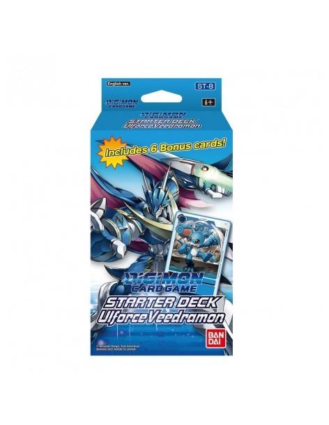 UlforceVeedramon ST-8 Starter Deck  - Constructed Deck ×1 (54 cards)Holo Texture Campaign Cards ×6Metallic Memory Gauge ×2"