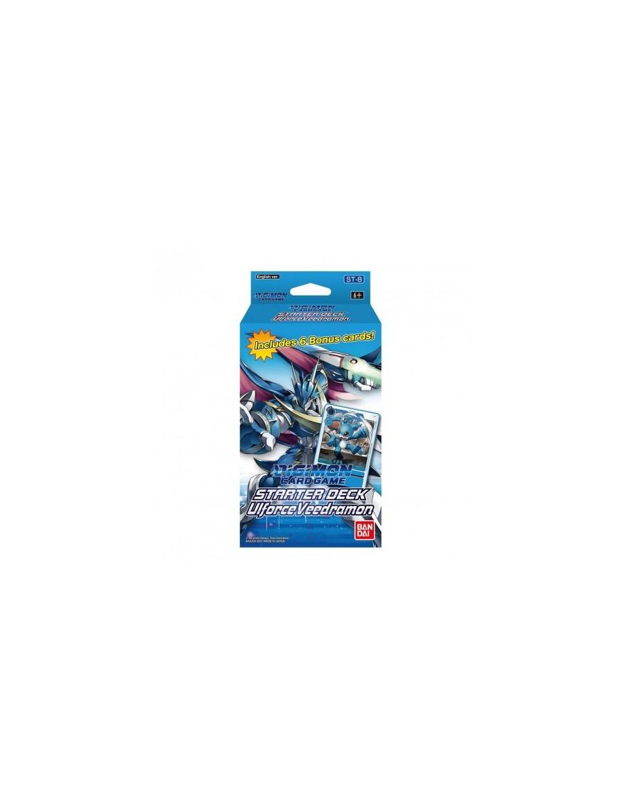 UlforceVeedramon ST-8 Starter Deck  - Constructed Deck ×1 (54 cards)Holo Texture Campaign Cards ×6Metallic Memory Gauge ×2"