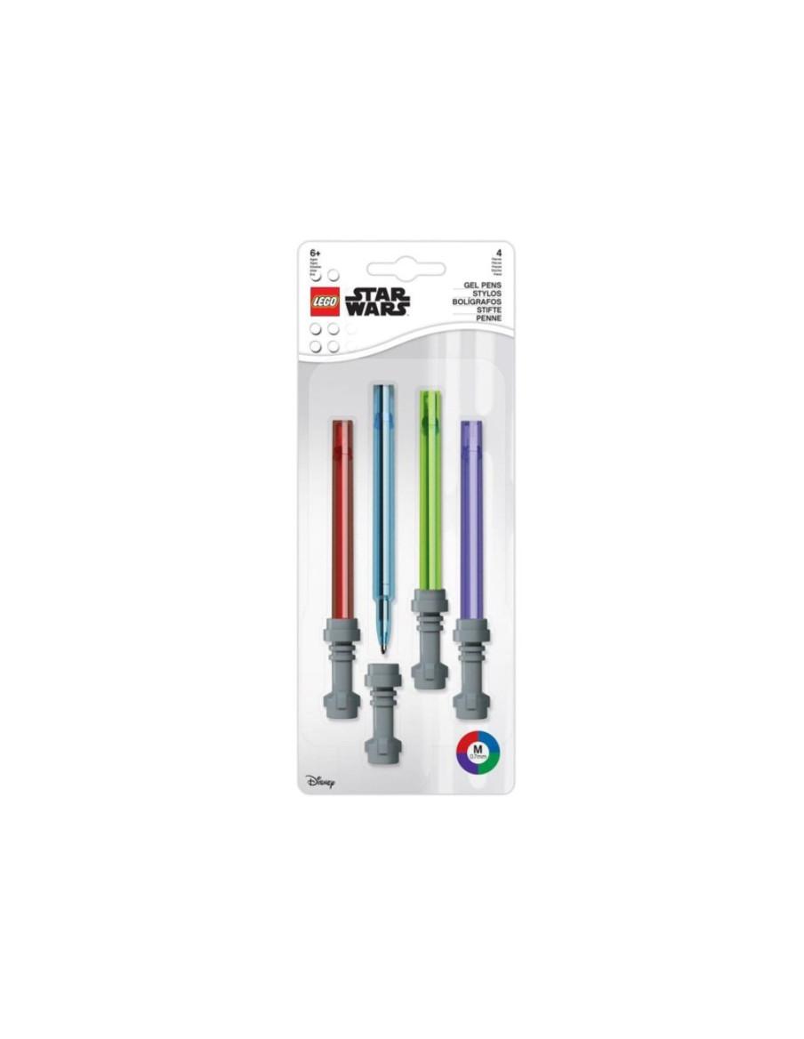 4 Gel Pens Light Saber. Star Wars  - 