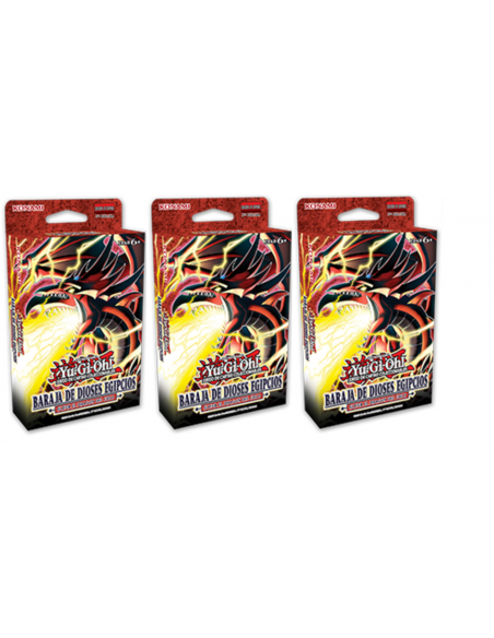 Slifer el Dragón del Cielo. Baraja de Dioses Egipcios x3 (Spanish)  - Cada Baraja de Dioses Egipcios contiene:4 Cartas Ultra Rar