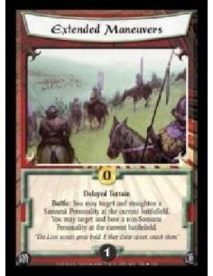 Extended Maneuvers - Delayed Terrain. Battle: You may target and straighten a Samurai Personality at the current battlefield. Y