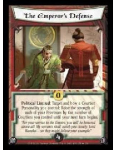 The Emperor's Defense - Political Limited: Target and bow a Courtier Personality you control: Raise the strength of each of you