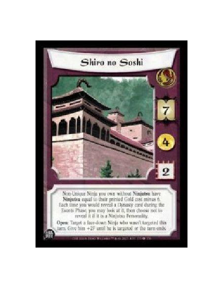 Shiro no Soshi (Spanish Language)  - Non-Unique Ninja you own without Ninjutsu have Ninjutsu equal to their printed Gold cost mi