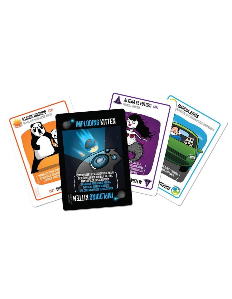 Exploding Kittens: Imploding Kittens  - CONTENIDO 20 cartas nuevas ilustradas por the oatmeal, una carta para ampliar la baraja 
