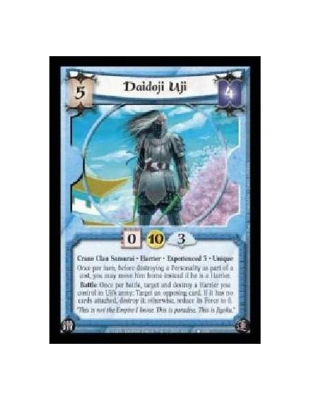 Daidoji Uji Exp3 FOIL  - Crane Clan Samurai · Harrier · Experienced 3 · Unique. Once per turn, before destroying a Personality a