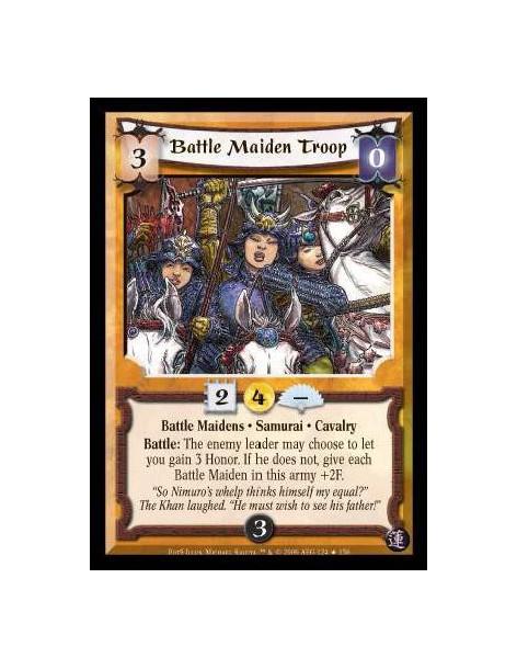 Battle Maiden Troop FOIL (Español)  - Battle Maidens · Samurai · Cavalry. Battle: The enemy leader may choose to let you gain 3 