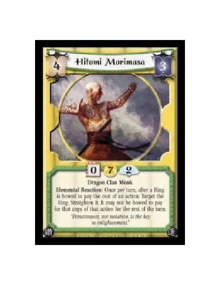 Hitomi Morimasa FOIL  - Dragon Clan Monk. Elemental Reaction: Once per turn, after a Ring is bowed to pay the cost of an action: