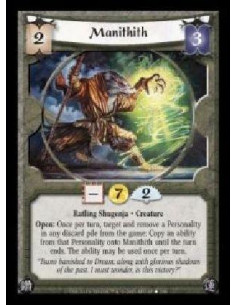 Manithith FOIL (Spanish) - Ratling Shugenja · Creature. Open: Once per turn, target and remove a Personality in any discard pil