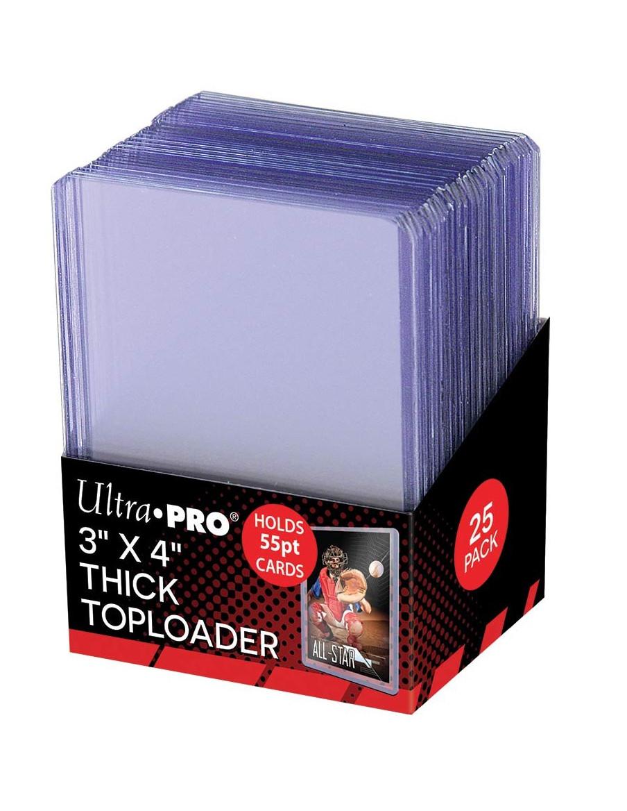Fundas 3"x4" THICK TOPLOADER - Ultra Pro (25 unidades)  - Tamaño para contener tarjetas de tamaño estándar de 2-1 / 2 "x 3-1 / 2