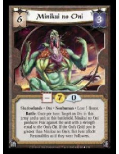 Minikui no Oni FOIL (Idioma Español)  - Shadowlands · Oni · Nonhuman · Lose 5 Honor. Battle: Once per turn: Target an Oni in thi