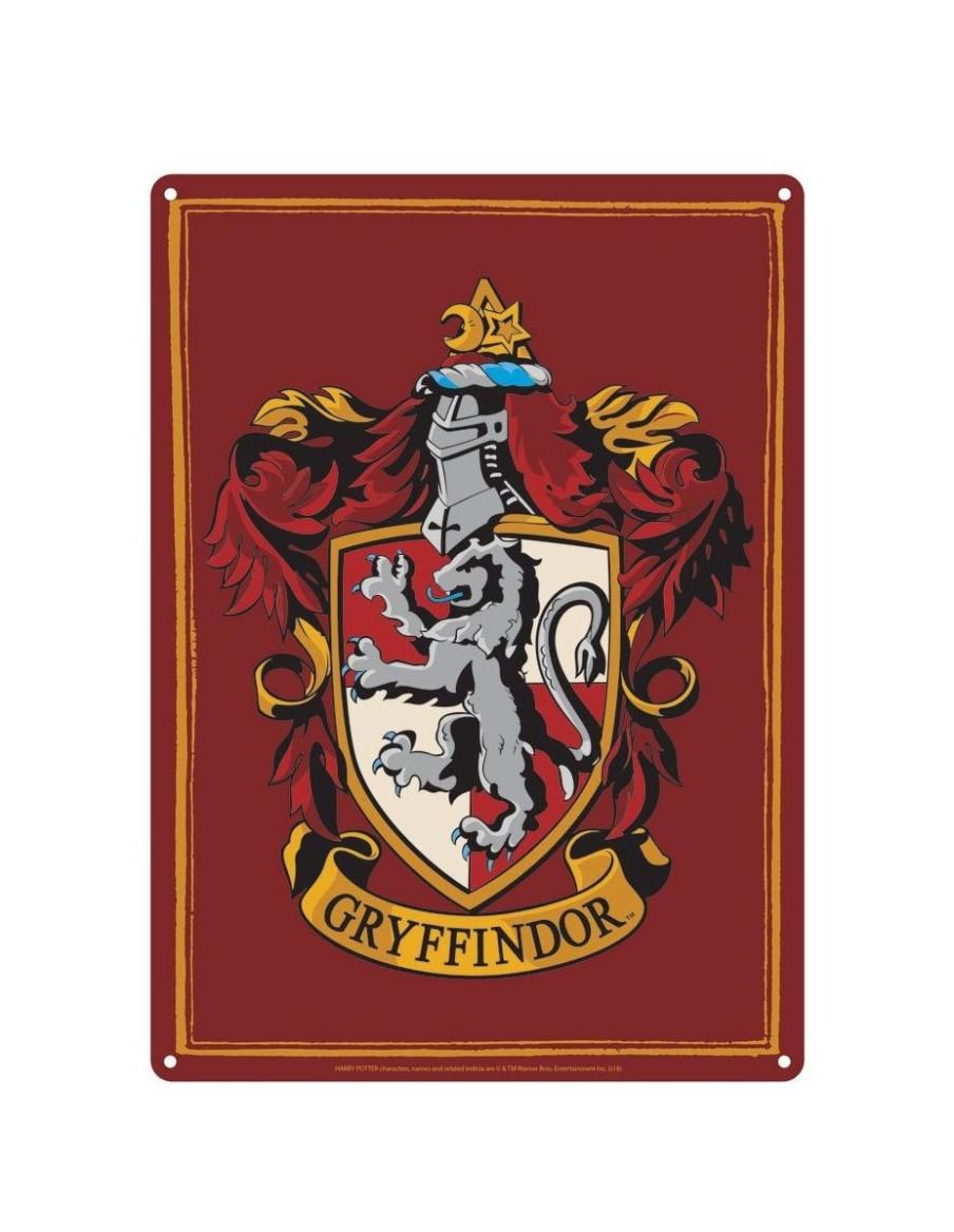 Placa Metálica Gryffindor. Harry Potter  - 