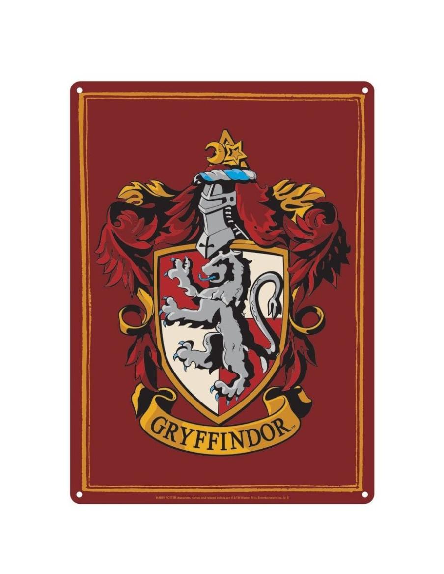 Placa Metálica Gryffindor. Harry Potter