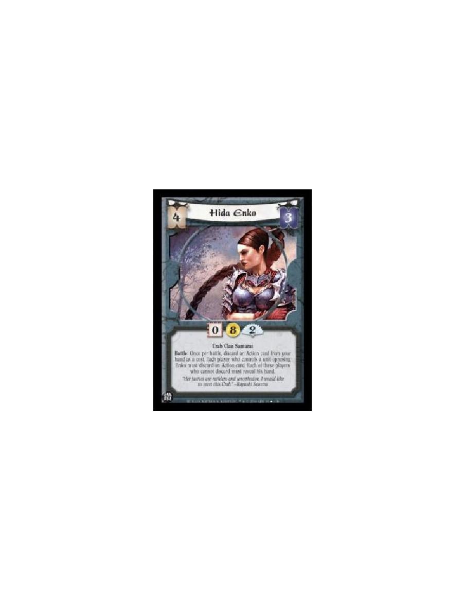 Hida Enko FOIL (French Language)  - Crab Clan Samurai Battle: Once per battle, discard an Action card from your hand as a cost. 